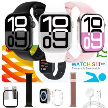 Imagem de S11 Pro Relogio Masculino Feminino Smartwatch 46mm Lançamento Kit Com 
