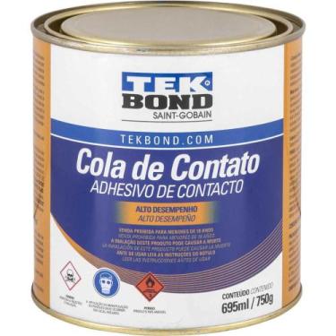 Imagem de Cola De Contato Tekbond Com Toluol 750 G - Adesivo Para Colagem De Mad