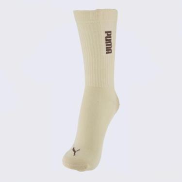 Imagem de Meia Puma Esportiva Cano Longo Bege, 39-43