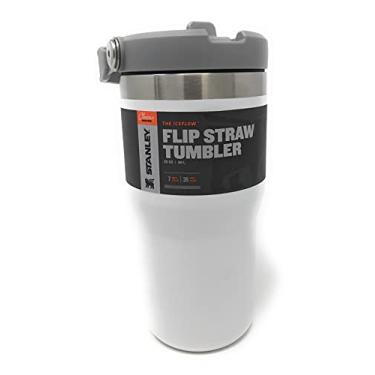 Imagem de Stanley Copo de aço inoxidável IceFlow com canudo - Garrafa de água isolada a vácuo par...