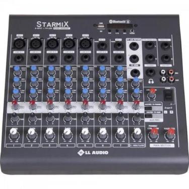 Imagem de Mesa de Som 8 Canais Stereo Starmix XMS802R Cinza LL AUDIO
