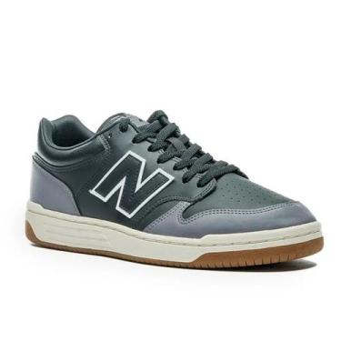 Imagem de Tenis Masculino Skatista New Balance 480 Low, Preto, Grafite, 42