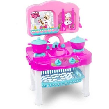 Imagem de Cozinha Infantil Mestre Cuca Fogão Pia Panelas e Talheres - Mielle - M