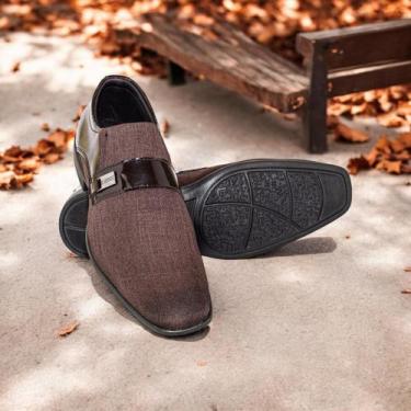 Imagem de Sapato  Social Marrom Masculino Bico Fino Estilo Italiano Lançamento V