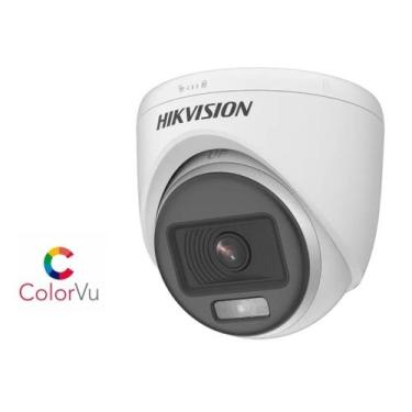 Imagem de Câmera Turret Dome Hikvision Colorvu Ds-2ce70df0t-pf 2,8mm Turbo Hd Co