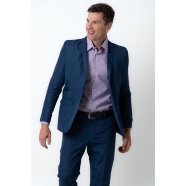 Imagem de Terno Melange - Camisaria Colombo, Azul marinho, Blazer 56 / Calça 50