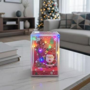 Imagem de Mini Cenário Natalino LED a Bateria - Papai Noel e Árvore de Natal na 