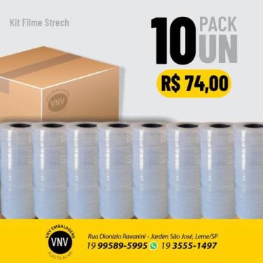 Imagem de Kit Mini filme Stretch 100x25 (10unidades) - VNV embalagens Plásticas