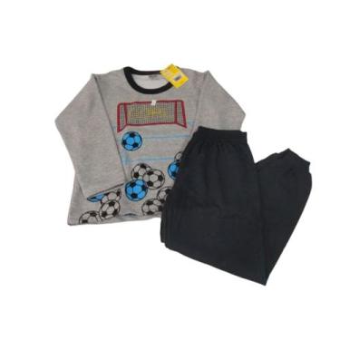 Imagem de Conjunto Moletom Flanelado Infantil Masculino - Kappe, Cinza, 8