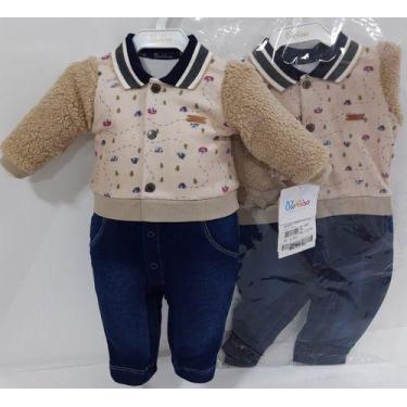 Imagem de Macacão Luxo Bebê Menino Soft Denim Paraiso Inverno 11572 - Paraíso, R
