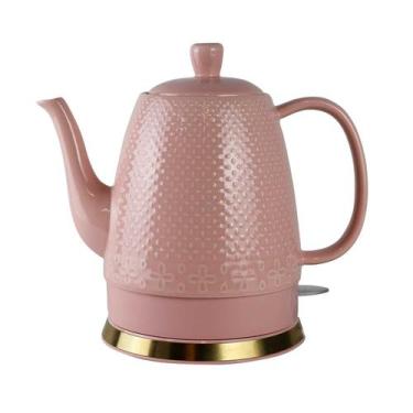 Imagem de Chaleira Elétrica em Porcelana Elegance Rosa Poá 127V 1,2 Litro - Tuut