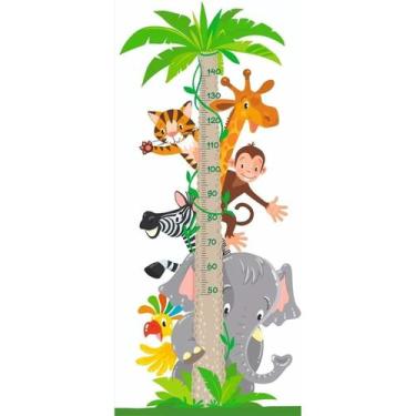 Imagem de Adesivo Fita Métrica Girafa Medir Criança Pediatra Creche Jardim - Gic