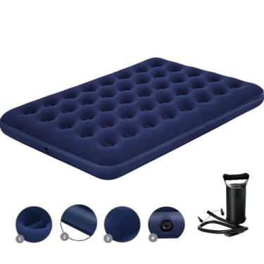 Imagem de Colchão inflavel bestway+bomba de ar manual - casal