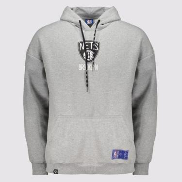 Imagem de Moletom NBA Brooklyn Nets Logo Cinza, GG