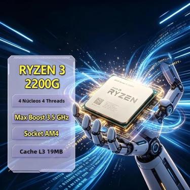Imagem de Processador AMD Ryzen 3 2200G 4 Núcleos 4 Threads 3.5GHz Desbloqueado 