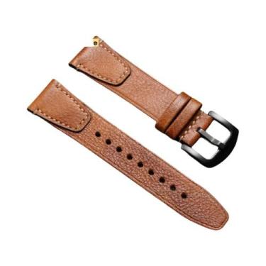 Imagem de Pulseira De Relógio Unissex De Couro Vintage 18mm 20mm 22mm Com Libera
