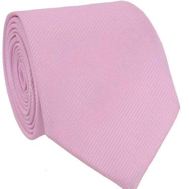 Imagem de Gravata Social Masculina Slim Lisa Tons Rosa Premium Sem Nó Eventos Casamento Padrinho Trabalho Congresso