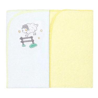 Imagem de Toalha Boquinha Com Aplicação Em Puff 2 Unidades 29 x 35cm Baby Incomf