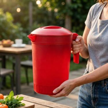 Imagem de Jarra Robusta 2,5 Litros Vermelha para Servir Bebidas - Splendore