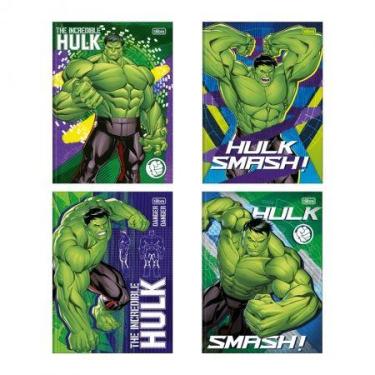 Imagem de Caderno brochurão capa dura universitário 1x1 80 folhas Hulk - Tilibra