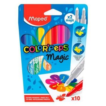 Imagem de Caneta hidrográfica Color'Peps Magic com 8 cores e 2 mágicas 844612 - 