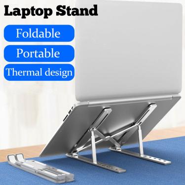 Imagem de Suporte para laptop portátil para notebook Dobrável em alumínio Suporte para mesa de trabalho para Macbook pc Computador sofá-cama Suporte para mesa