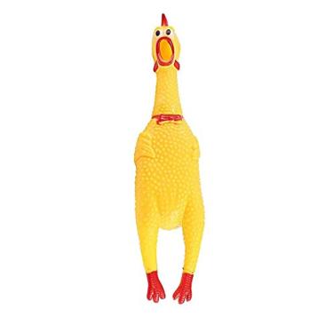 Imagem de Genérico Brinquedo Galinha 30cm para Cães, Ajuda Aliviar Estresse do Pet, Instiga Instintos de Caça, Material Resistente, Emite Som