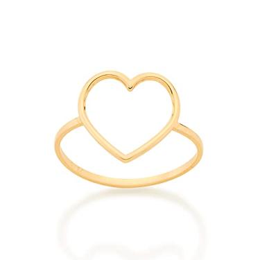 Imagem de Anel com coração folheado a ouro 512981 - Rommanel Tamanho:18