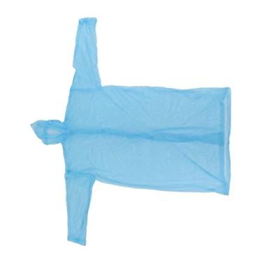 Imagem de Poncho de chuva de filme pérola de alta elasticidade adulto para mulheres e homens, capa de chuva reutilizável(azul)