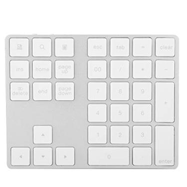 Imagem de Teclado numérico sem fio, teclado numérico Bluetooth 34 teclas numéricas com distância de transmissão de 10 m e design de pé tesoura para laptop notebook tablet