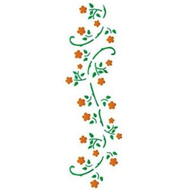 Imagem de Stencil de Acetato para Pintura OPA 10 x 30 cm - 737 Galhos e Florzinhas