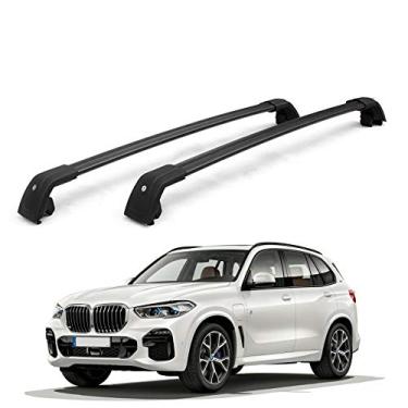Imagem de UDP 2 peças barras transversais barras transversais barra de teto trilho lateral kits de bagagem, preto serve para todos os novos BMW X5 G05 2019 2020