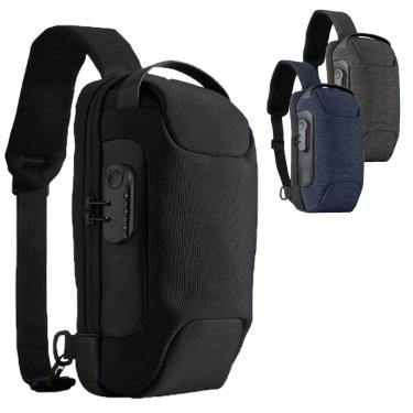 Imagem de Mochila Anti Furto Com Entrada Usb Transversal Ombro