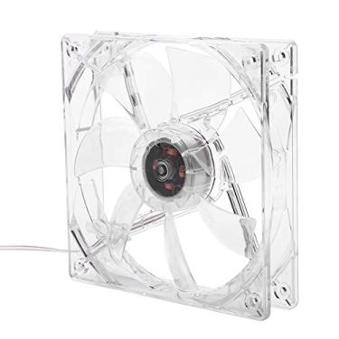 Imagem de Pokerty Ventoinha de resfriamento, ventilador de refrigeração de CPU de computador de 12 cm 5 V USB transparente com luz colorida