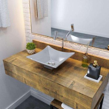 Imagem de Kit Cuba L30 com Válvula Click Botão 1``B (2,6cm) Cinza