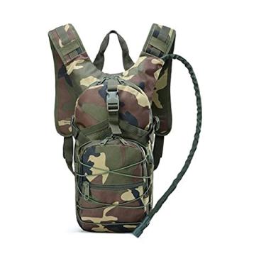 Imagem de Mochila de Hidratação com Bexiga de Água 3L para Homens Mulheres Mochilas de Lona para Caminhadas Ciclismo Escalada Acampamento Corrida Camuflagem da Selva