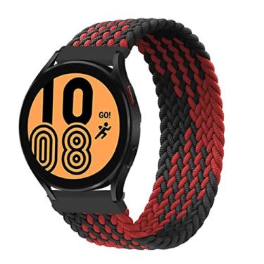 Imagem de Pulseira de relógio de 20 mm, trançada Solo Loop compatível com Samsung Galaxy Watch 5/5 Pro/4/4 Classic/3 41 mm/Active 2/Active para Amazfit BIP/GTR 42 mm/GTS/2/2e/3 para Huawei Watch GT/2/2e/pro 42 mm