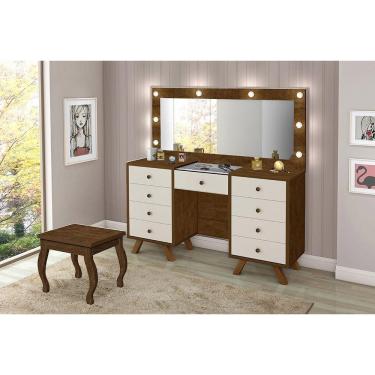 Imagem de Penteadeira Camarim Mila Malbec / Off White