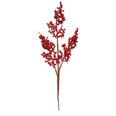 Imagem de Galho Vermelho Com Frutinhas E Gliter 50x8x2 1922516