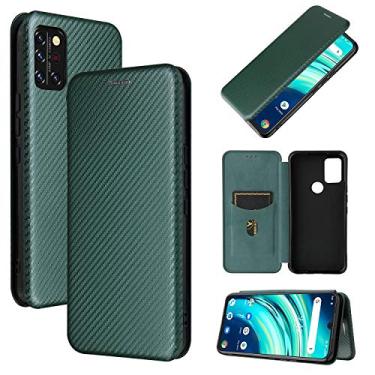 Imagem de For for UMIDIGI A9 Pro Carbon Fiber Texture Horizontal Flip TPU + PC + PU Leather Case with Card Slot
