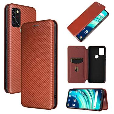 Imagem de For for UMIDIGI A9 Pro Carbon Fiber Texture Horizontal Flip TPU + PC + PU Leather Case with Card Slot
