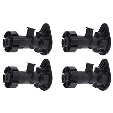 Imagem de Pé de perna de armário de armário de altura ajustável, rodízios de hardware deslizam altura do armário nivelamento para cozinha banheiro, pernas de nivelamento de armário, pacote com 4 (8,5 cm a 12,5