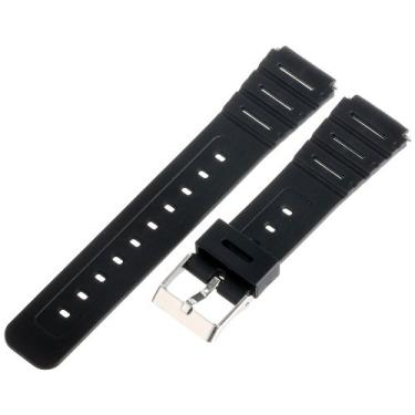 Imagem de Timex Pulseira de relógio masculina de reposição Q7B727 Resina Performance Sport 18 mm Preta