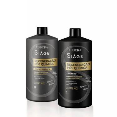 Imagem de Shampoo + Condicionador Regeneração Pós Química Litro Eudora