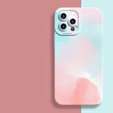 Imagem de Capa de pintura em aquarela para iPhone 11 12 13 14 Pro Max Mini XR XS X 7 8 Plus SE 2020 Rainbow Shockproof Soft tpu Silicone Cover, 6, para iPhone 7 8