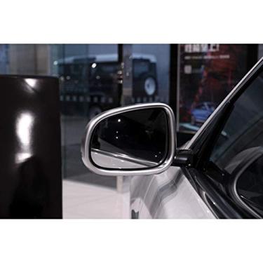 Imagem de Para Jaguar XE 2015 2016 XF 2011-2016, acabamento de moldura de espelho retrovisor lateral cromado ABS para carro exterior