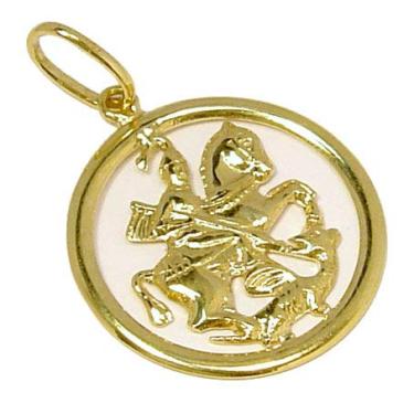 Imagem de Medalha com imagem de São Jorge redonda - 2MEO0096