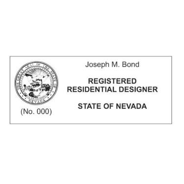 Imagem de Carimbo de borracha n de designer residencial registrado para o estado de Nevada