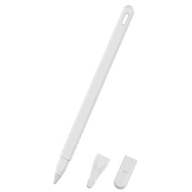 Imagem de Novo estojo de silicone antiqueda e antiderrapante para caneta de silicone TwiHill para Apple Pencil 2ª geração (Branco)