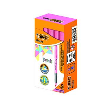 Imagem de BIC, Marca Texto, Marking, Rosa Pastel, 12 Unidades